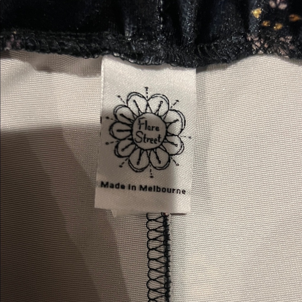 Floral Black Womens  Bell-Bottoms - Picture 2 of 2